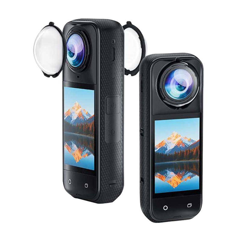 Puluz forgatható edzett üveg lencsevédő fedél Insta360 X5-höz (Átlátszó)-1