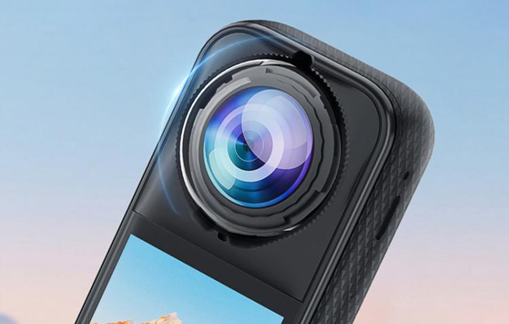 Puluz forgatható edzett üveg lencsevédő fedél Insta360 X5-höz (Átlátszó)-4