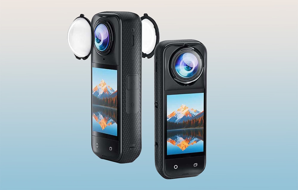 Puluz forgatható edzett üveg lencsevédő fedél Insta360 X5-höz (Átlátszó)-5