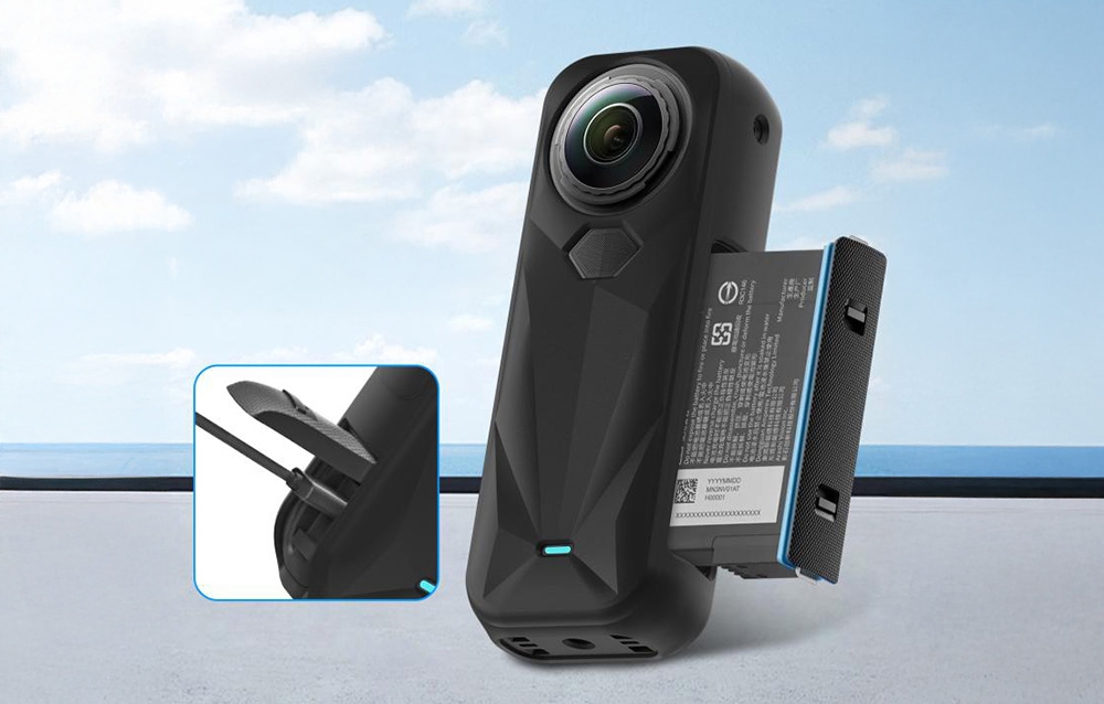 PULUZ Szilikon Védőtok Lencsevédővel az Insta360 X5-höz (Fekete) tok-5