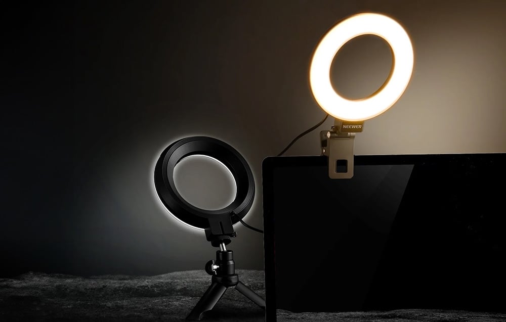 Neewer BR60 csíptethető LED körfény / asztali állvány-1