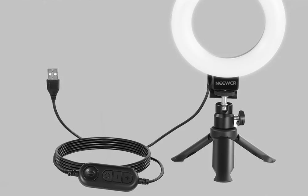 Neewer BR60 csíptethető LED körfény / asztali állvány-6