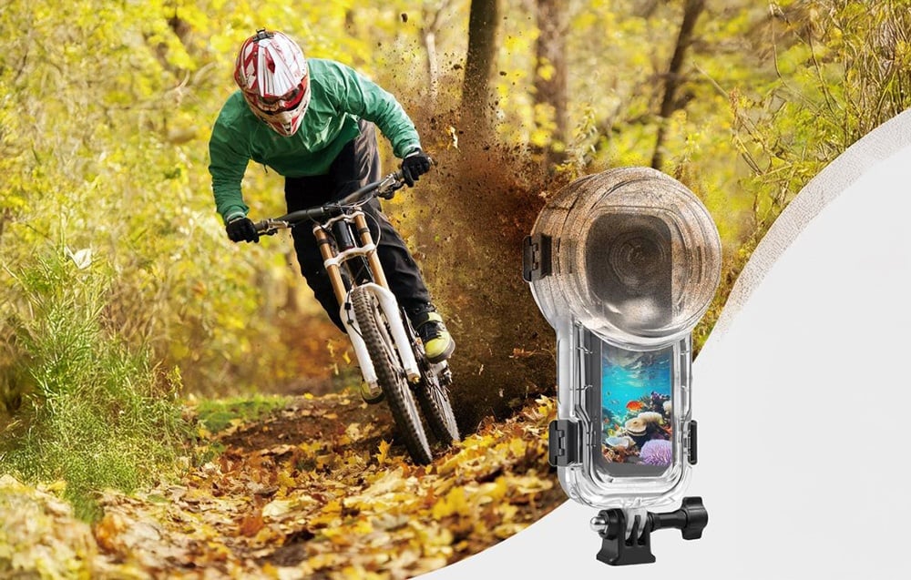 Puluz 60m Vízálló Merülő Tok Insta360 X5-hoz (Átlátszó)-3