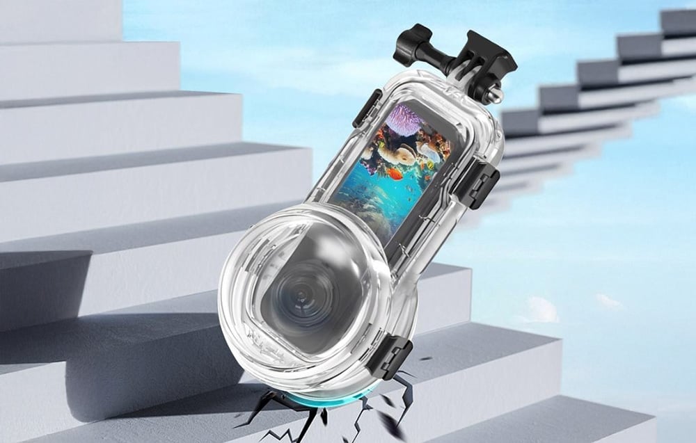 Puluz 60m Vízálló Merülő Tok Insta360 X5-hoz (Átlátszó)-4