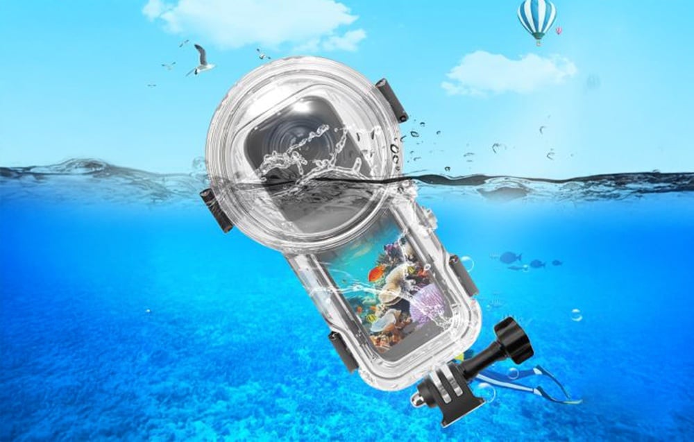 Puluz 60m Vízálló Merülő Tok Insta360 X5-hoz (Átlátszó)-6