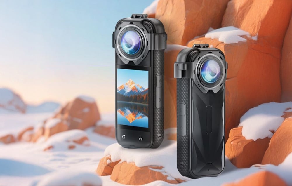 Insta360 X5 Puluz Snap-on optikai edzett üveg lencsevédő borítás (Átlátszó)-1