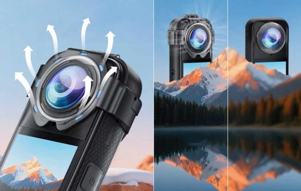 Insta360 X5 Puluz Snap-on optikai edzett üveg lencsevédő borítás (Átlátszó)-3