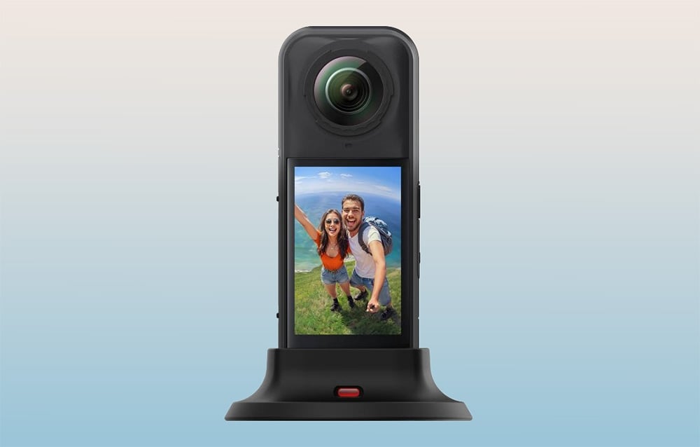 PULUZ szilikon dokkolóasztali ragasztós talp tartó (fekete) az Insta360 X5-hoz-3