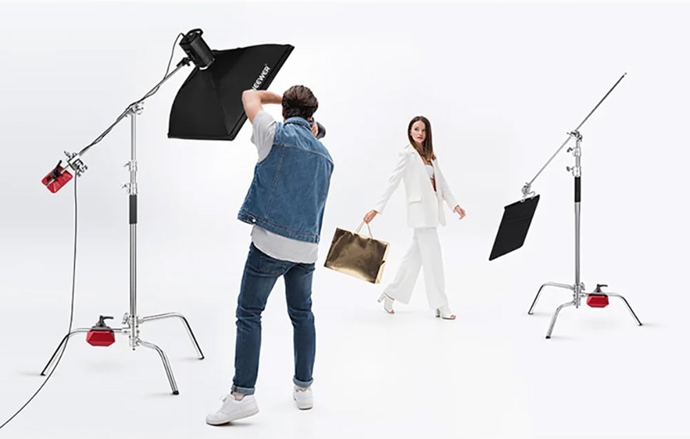 Neewer SC320 lighting C-állvány 128 cm-es alumínium lámpatartó állvány-5