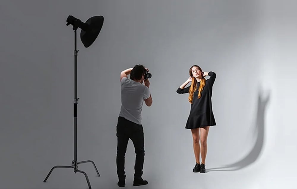 Neewer SC320 lighting C-állvány 128 cm-es alumínium lámpatartó állvány-4