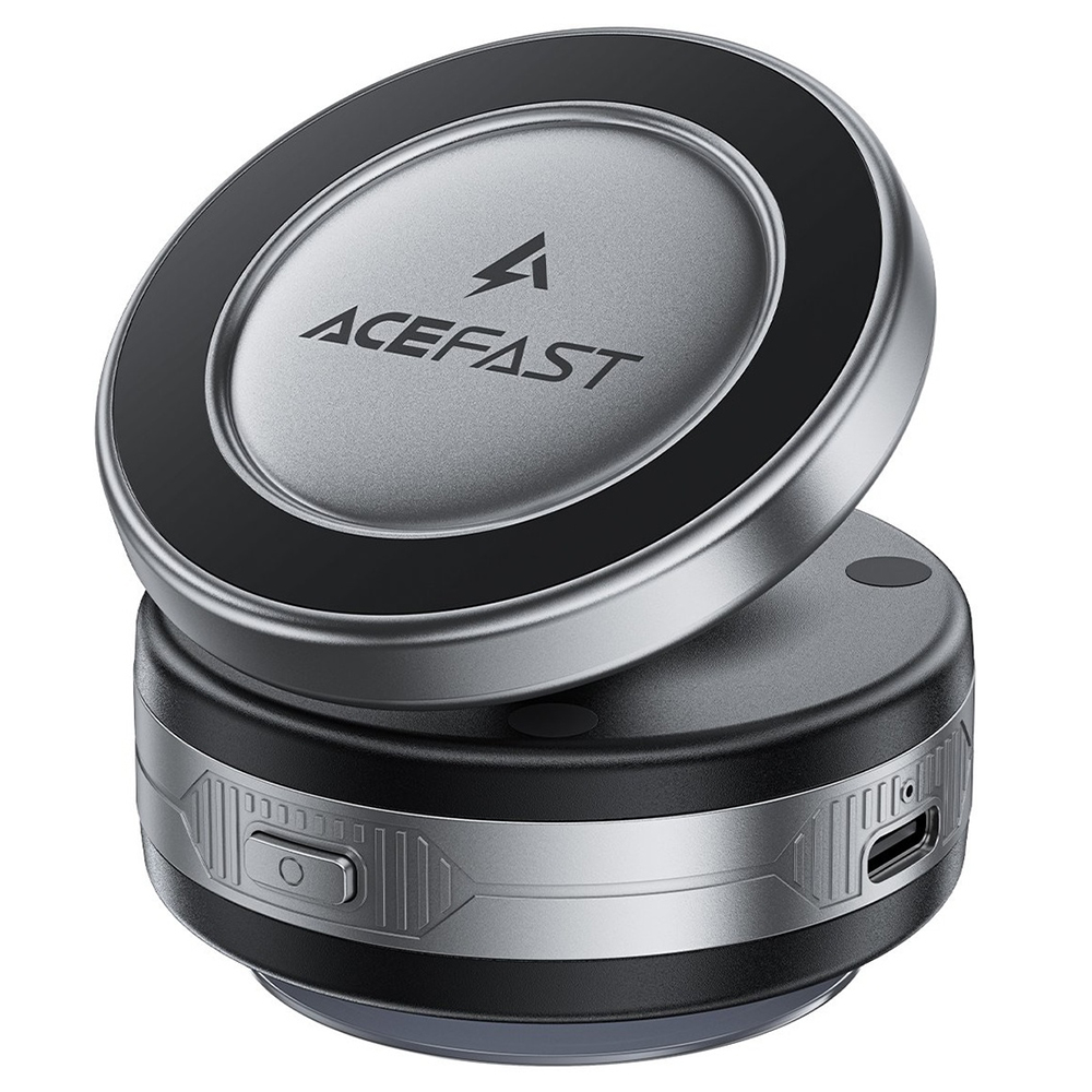 Acefast Autós tartó vezeték nélküli töltéssel (E29) műszerfalra, erős mágnesekkel, 110mAh - Fém szürke-0
