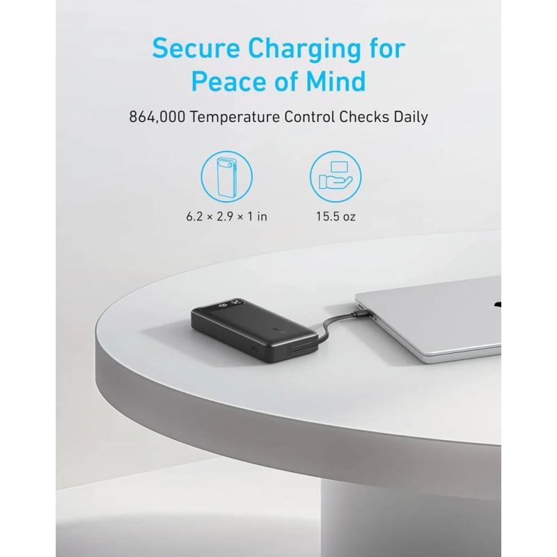 Anker PowerCore powerbank, 20000mAh, 87W, QC + PD, fekete-3