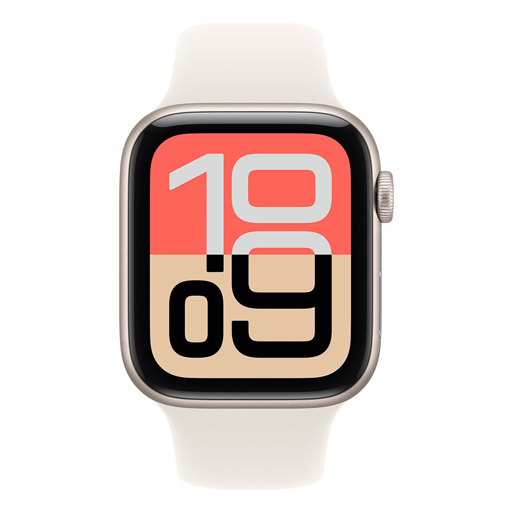 Apple Watch SE 3 GPS 44mm Csillagfény Alumínium Tok - Csillagfény Sport Szíj - M/L (mehj4mp/a)-1