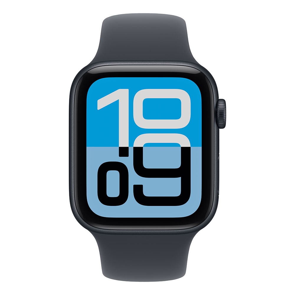 Apple Watch SE 3 GPS 44mm Éjféli Aluminium Tok Éjféli Sport Szíjjal - S/M-2