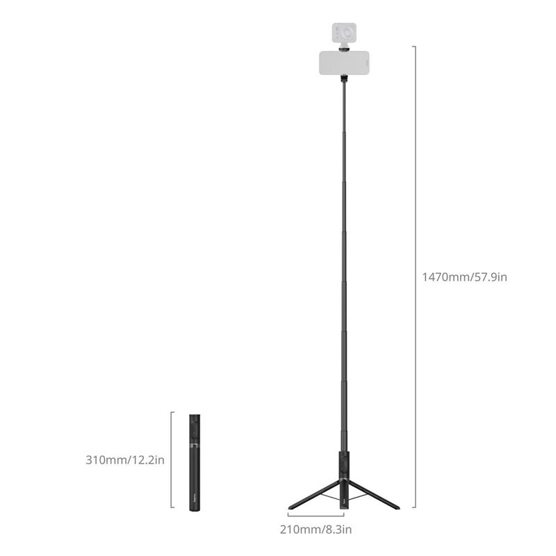 Smallrig 5291 ST30 Lite One-Touch Deploy Selfie Stick Tripod-2