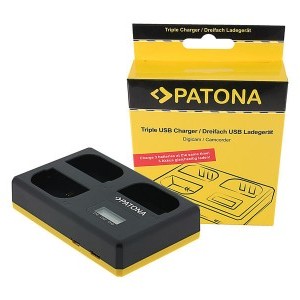 Patona Canon LP-E6 Tripla USB töltő (5D/60D/6D/7D/70D)