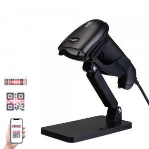 2D USB vezetékes vonalkódolvasó, QR kód olvasó dokkolóval YHD-5700D-Z8