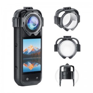 Insta360 X5 Puluz Snap-on optikai edzett üveg lencsevédő borítás (Átlátszó)