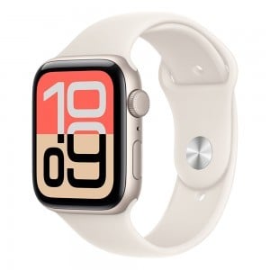 Apple Watch SE 3 GPS 44mm Csillagfény alumínium tokkal és Csillagfény sport szíjjal - S/M
