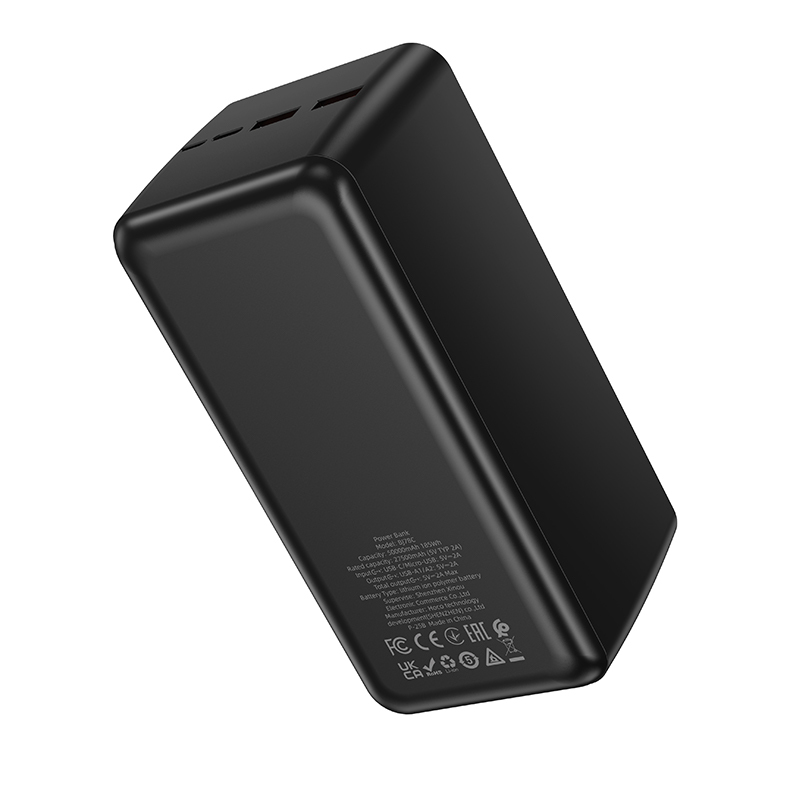 Borofone Power Bank 50000mAh BJ80C Clever - 2xUSB + Type C - QC 3.0 22,5W PD 20W fekete-2