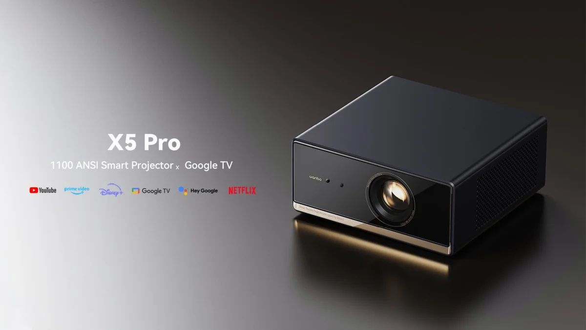 Wanbo X5 Pro (2025) Projektor, 140 hüvelyk, Full HD 1080P Android TV 11-el, BT 5.0, Fekete EU-6