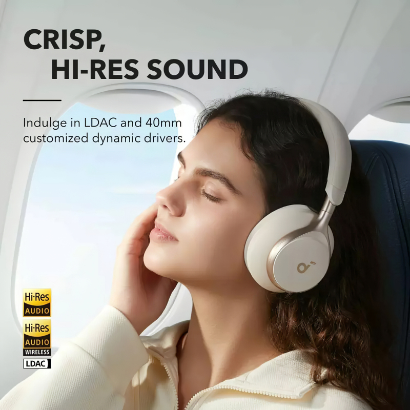 Bluetooth fejlhallgató MultiPoint Anker SoundCore Space On, Fehér A3035G21-5