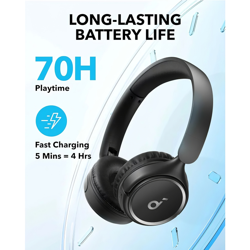 Bluetooth fejlhallgató MultiPoint Anker Soundcore H30i, Fekete A3012G11-2
