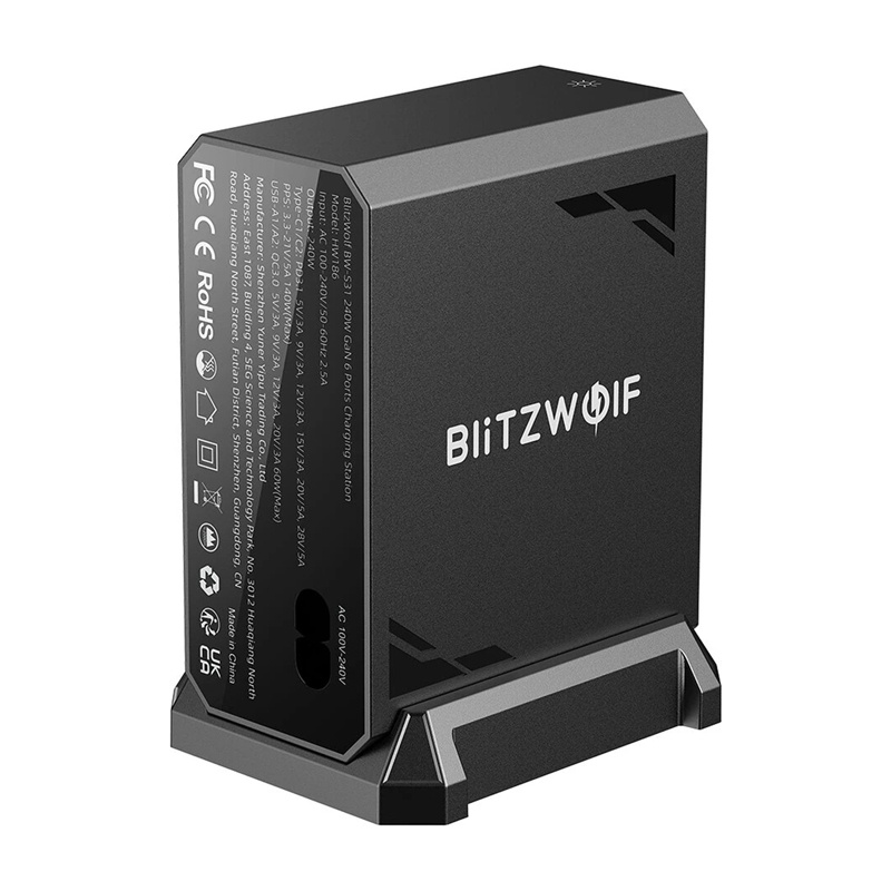 Blitzwolf BW-S31 hálózati töltő 2xUSB-A, 4xUSB-C, PD, 240W-2