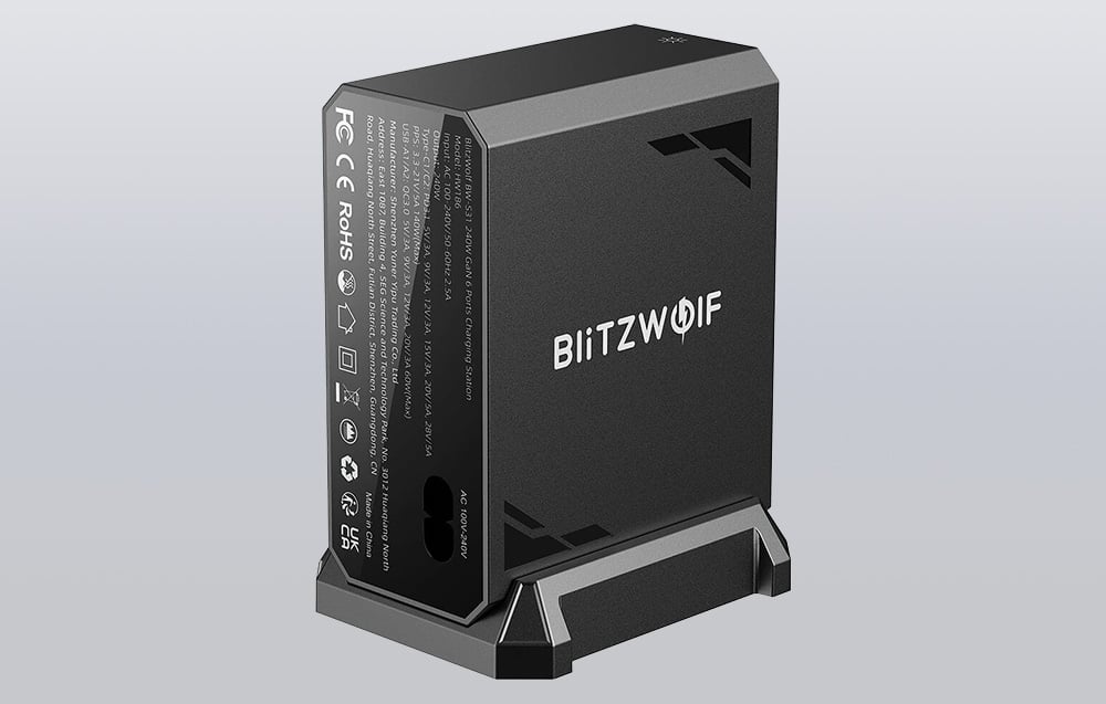 Blitzwolf BW-S31 hálózati töltő 2xUSB-A, 4xUSB-C, PD, 240W-6