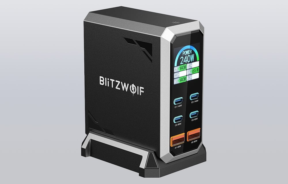 Blitzwolf BW-S31 hálózati töltő 2xUSB-A, 4xUSB-C, PD, 240W-7