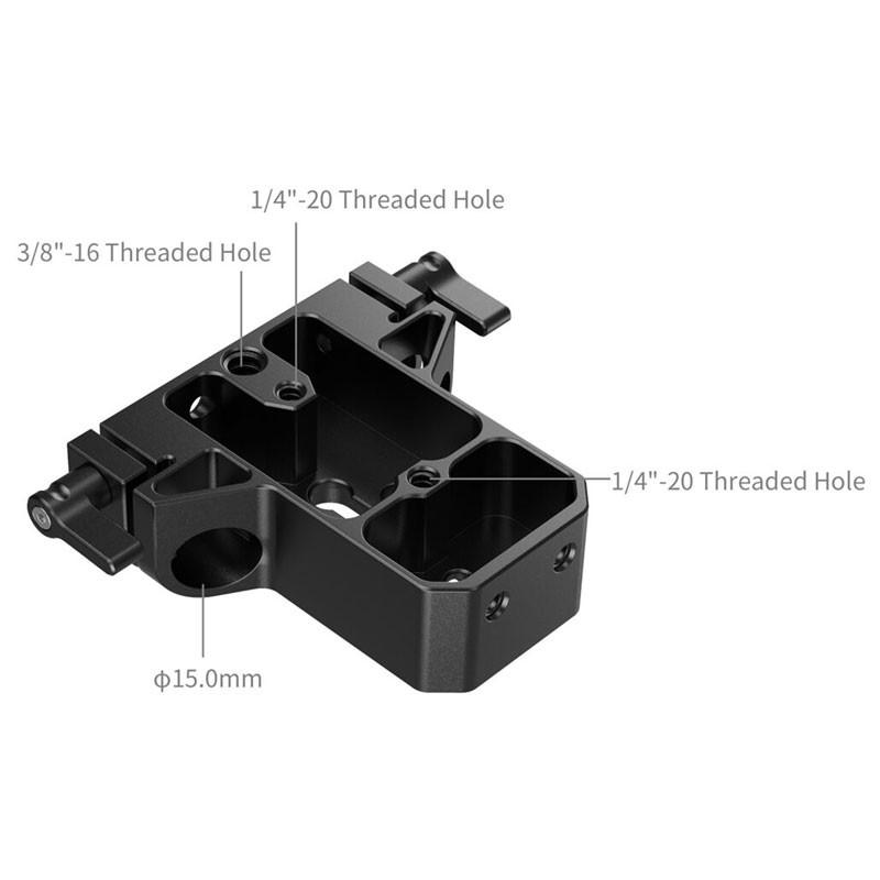 Smallrig 5609 Bottom Mount Plate with Dual 15mm Rod Clamp-1