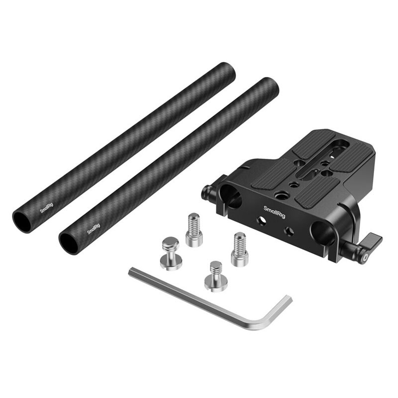 Smallrig 5609 Bottom Mount Plate with Dual 15mm Rod Clamp-3