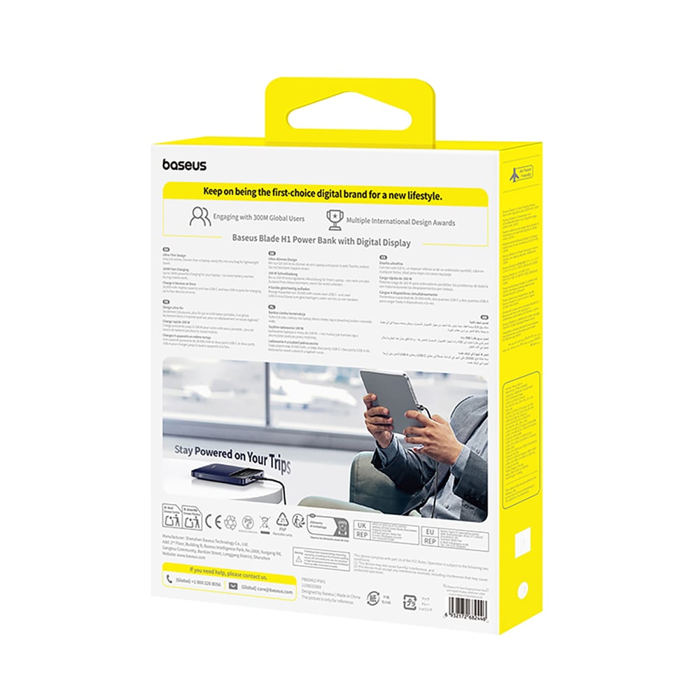Baseus Blade H1 20000mAh 100W Powerbank kijelzővel - Fekete-18