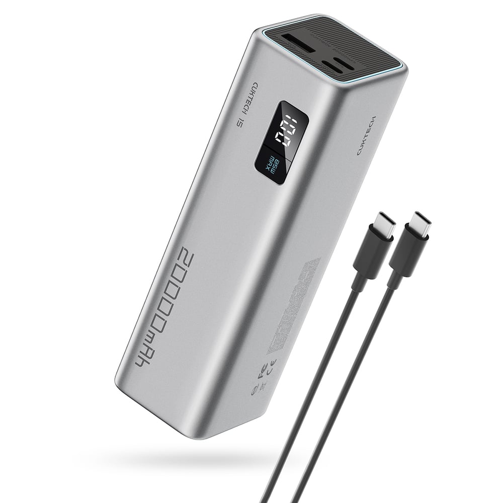 Powerbank Cuktech CUKP200XGLGR 100W 20000mAh 2 x USB-C 1 x USB-A - szürke-0