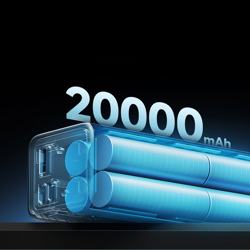 Powerbank Cuktech CUKP200XGLGR 100W 20000mAh 2 x USB-C 1 x USB-A - szürke-8