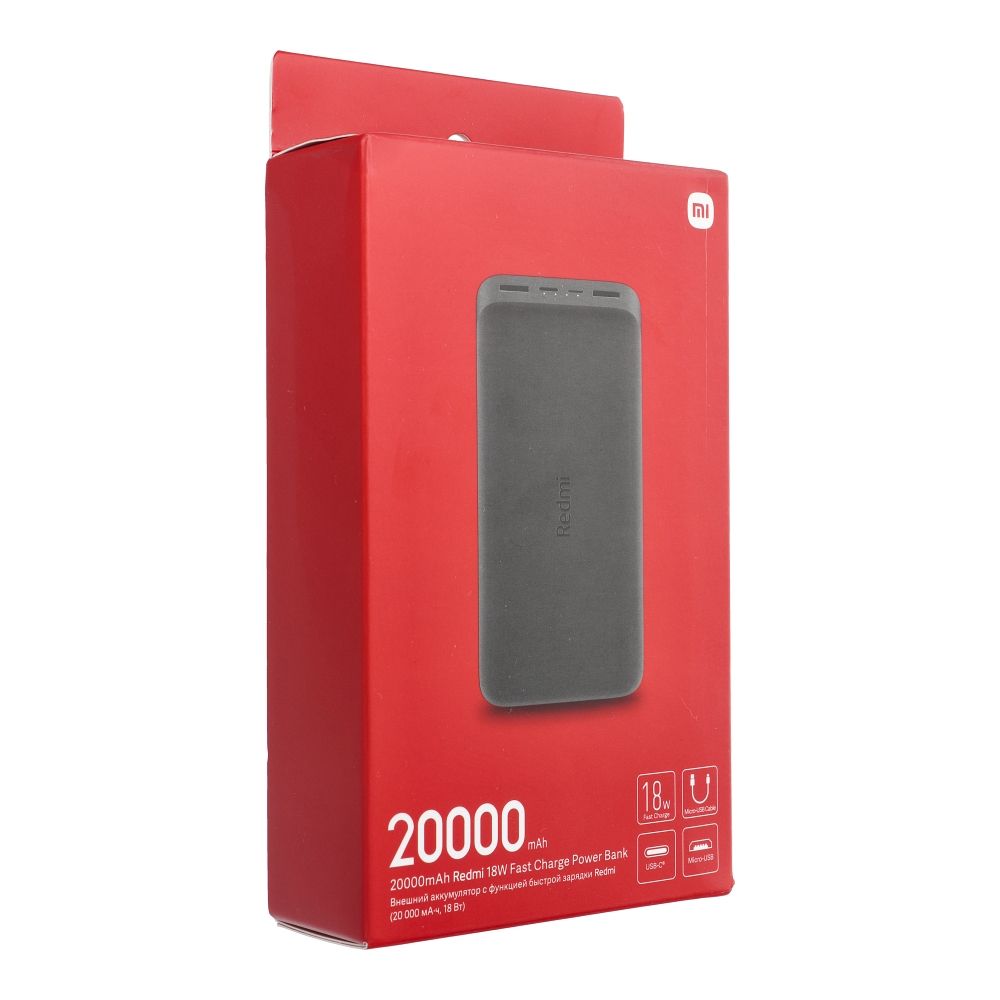 Xiaomi Redmi Powerbank 2xUSB 18W 20000mAh fekete (VXN4304GL) kifutó termék-1