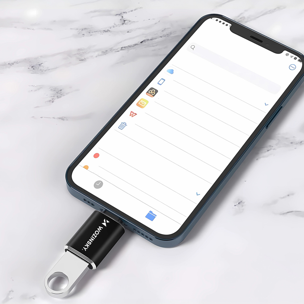 Wozinsky WALA-01 Lightning - USB-A OTG Adapter - Fekete-1
