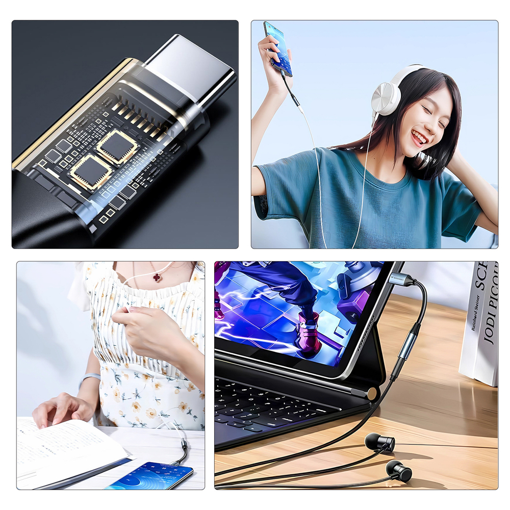 Wozinsky WACM-01 USB-C Adapter - 3.5mm Mini Jack - Fekete-9