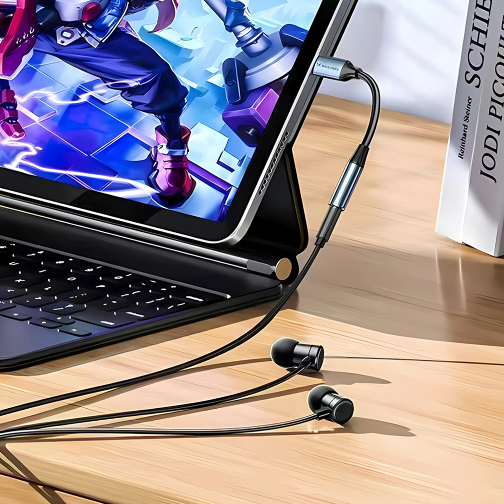 Wozinsky WACM-01 USB-C Adapter - 3.5mm Mini Jack - Fekete-1
