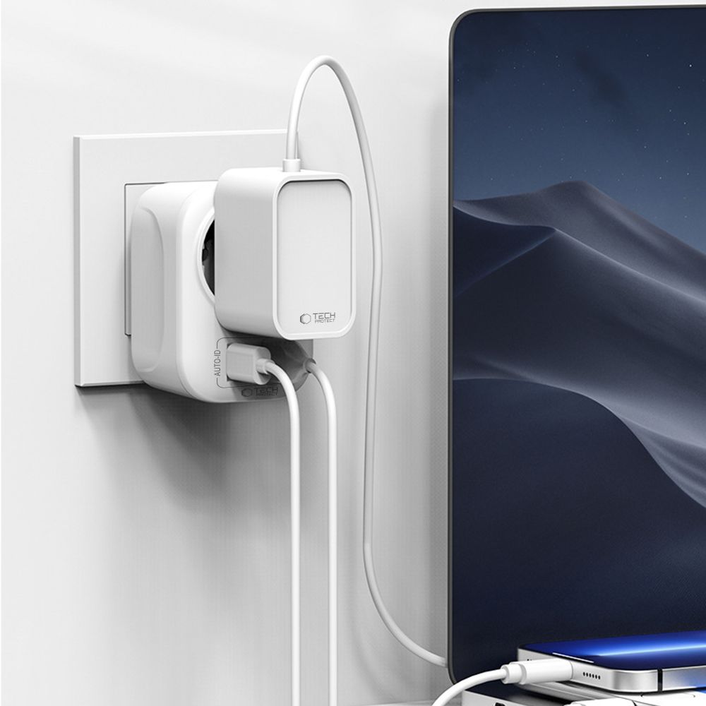 Tech-Protect TA100 utazó adapter UK-EU fehér-6