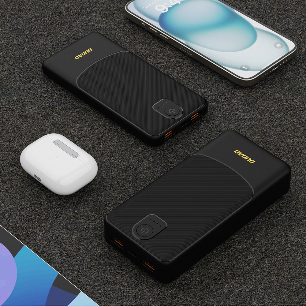 Powerbank Dudao K10 10000mAh 2.4A 2 x USB-A - fekete-8