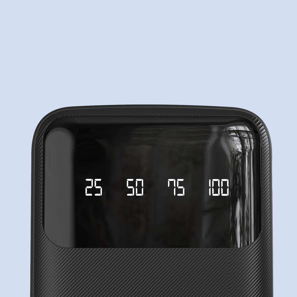 Dudao nagy kapacitású powerbank 3 beépített kábellel 20000mAh USB Type C + micro USB + Lightning fekete (Dudao K6Pro+),-6