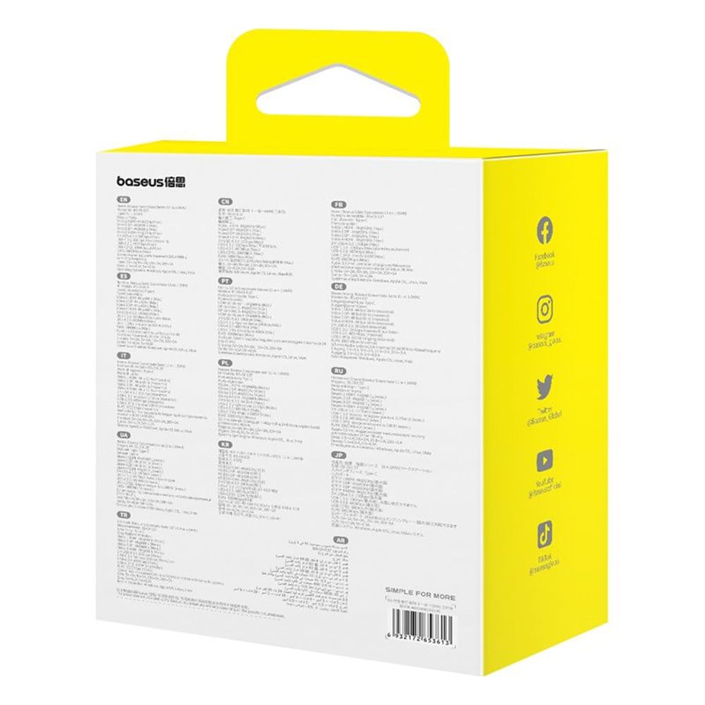 Baseus Spacemate 11in1 HUB (B00568101813-00) - USB-C 2xHDMI, 2xDP, 3xUSB, 2xUSB-C, RJ45, Jack - Űrszürke-5