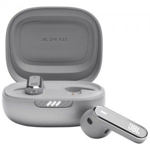 JBL Live Flex TWS Bluetooth Vezeték Nélküli Fülbe Dugható Fülhallgató Ezüst EU