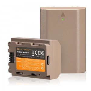 K and F Concept K&F Concept NP-FZ100 akkumulátor 2280mAh, USB-C csatlakozóval