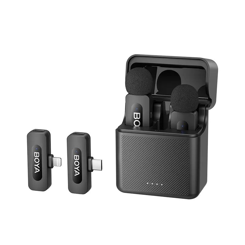 Boya  BY-V3 Combo vezeték nélküli mikrofon Lightning, USB-C-0