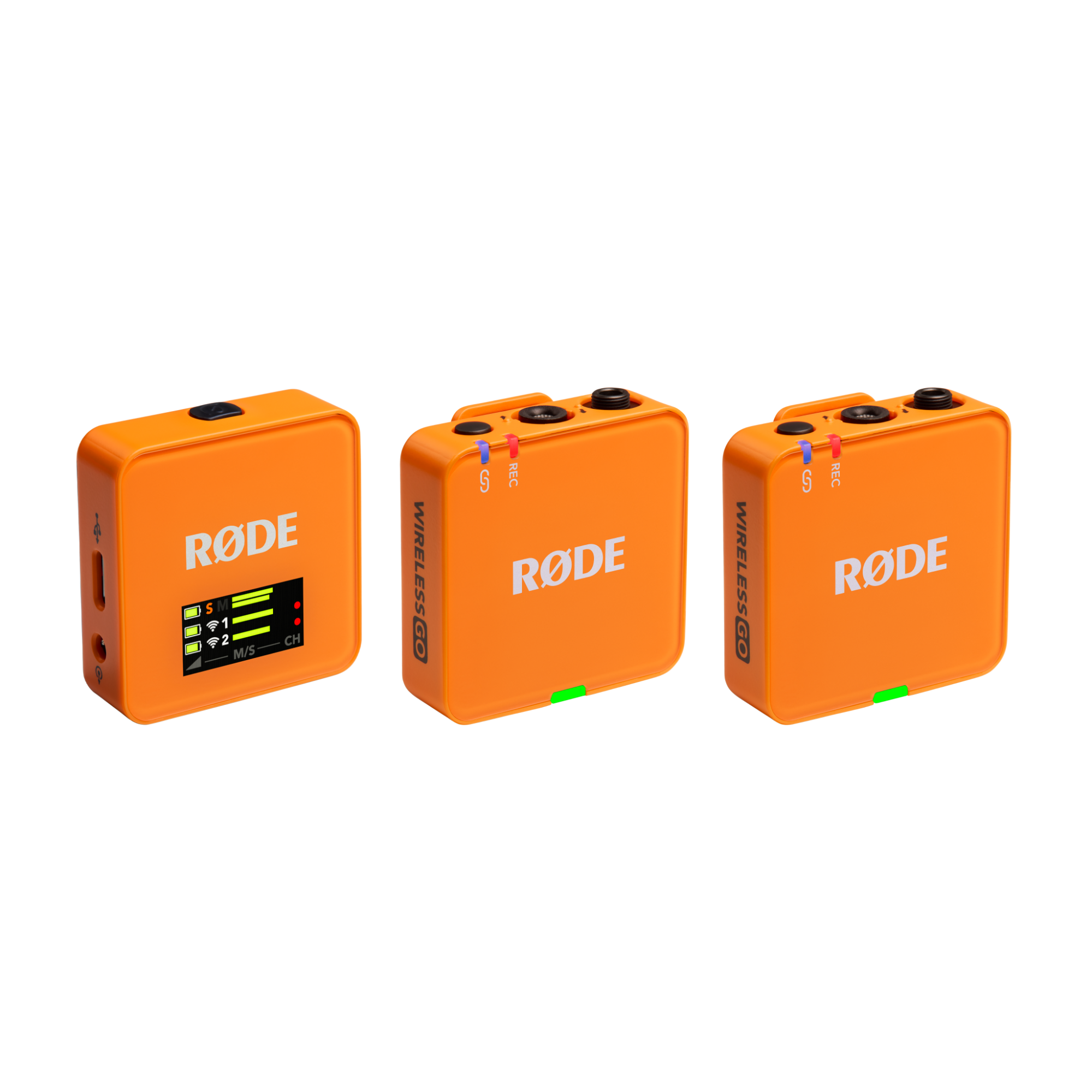 RØDE Wireless GO GEN3 két csatornás vezeték nélküli mikrofon rendszer, narancssárga-0