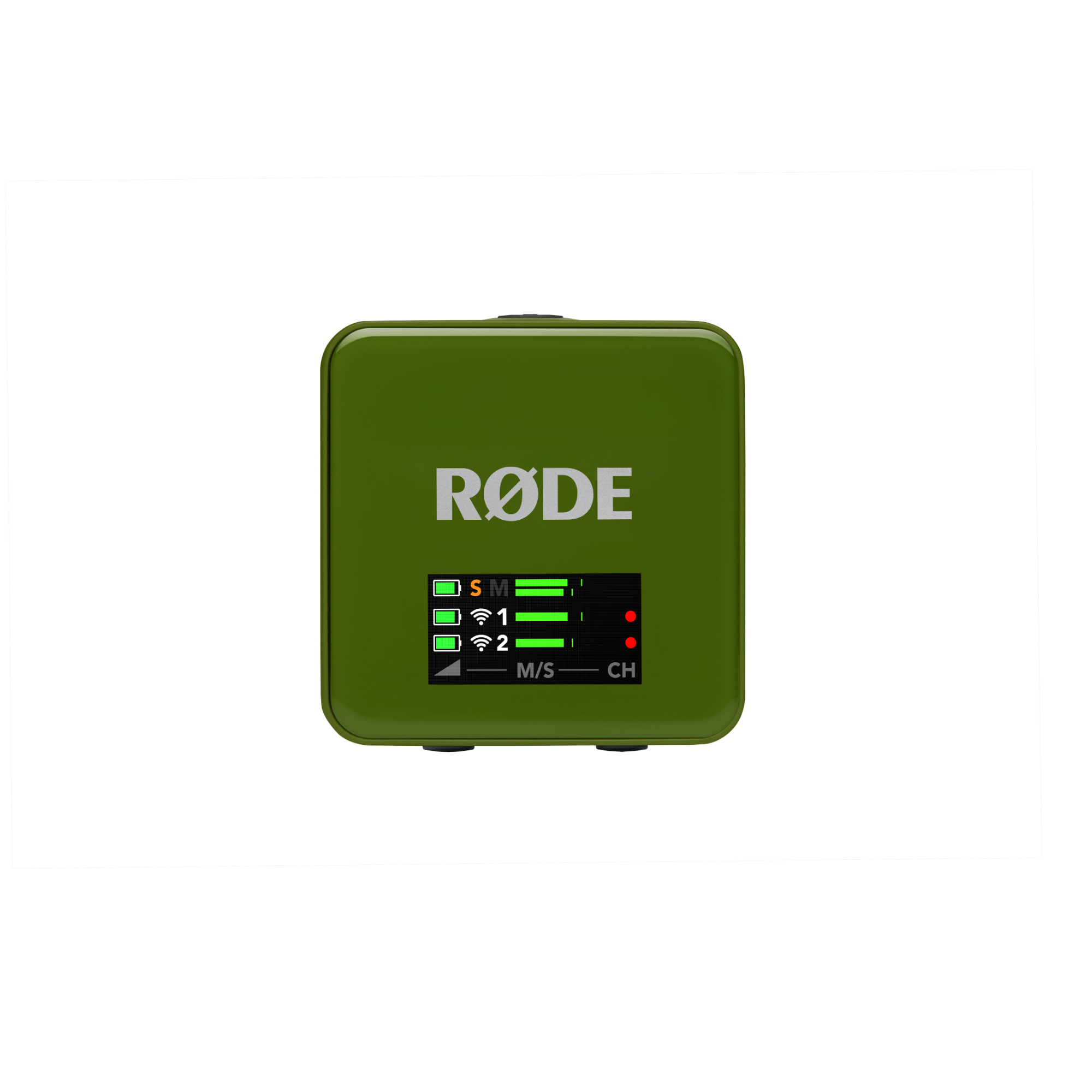RØDE Wireless GO GEN3 két csatornás vezeték nélküli mikrofon rendszer, sötétzöld-1