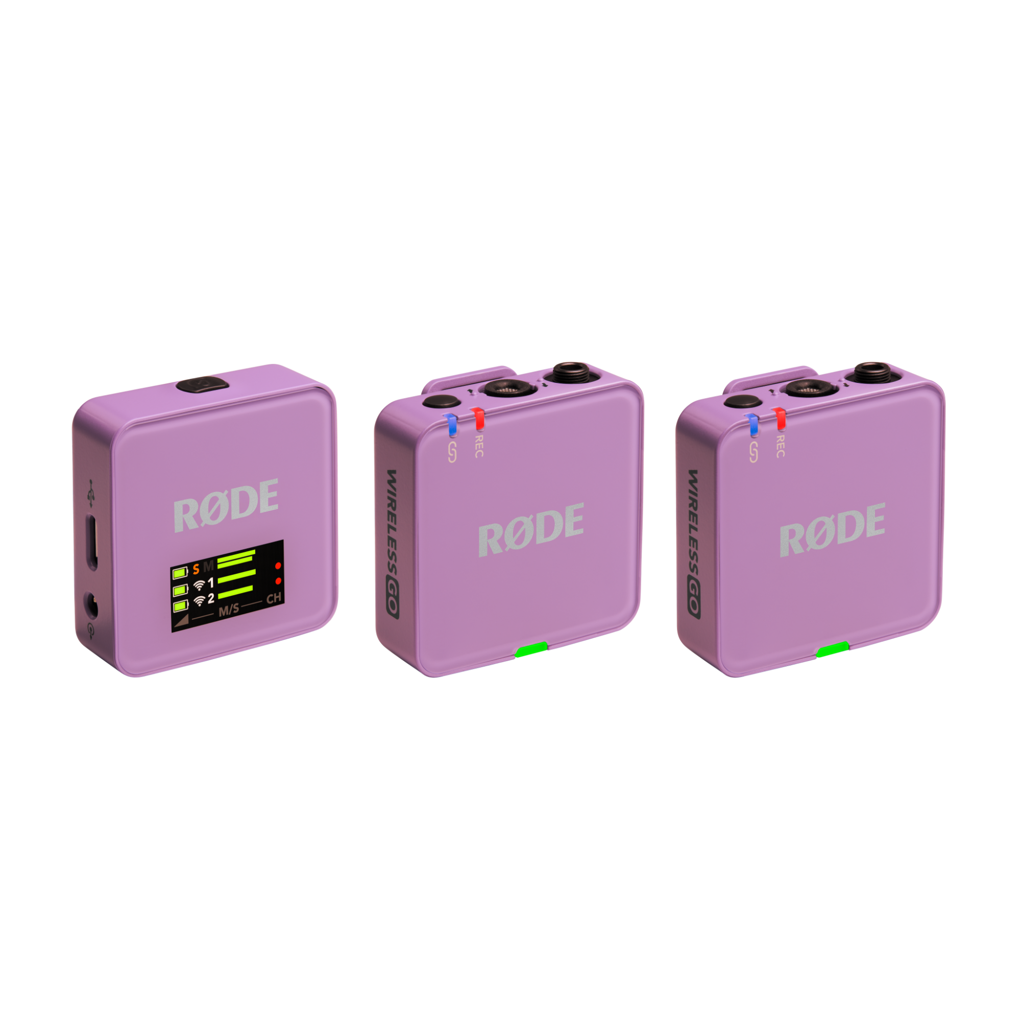 RØDE Wireless GO GEN3 két csatornás vezeték nélküli mikrofon rendszer, halványlila-0