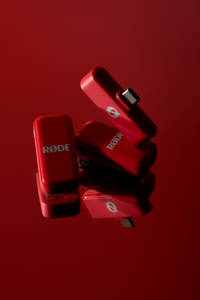 RØDE Wireless Micro-C két csatornás kompakt vezeték nélküli mikrofon (USB-C), piros-9